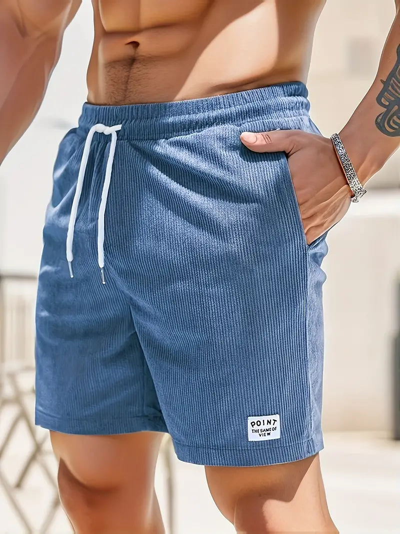 Point™ | Casual Fløjlsshorts Med Snøre og Lommer Til Mænd